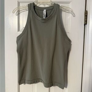 Athleta Renew Seamless Ribbed Racerback Tank Green XLarge